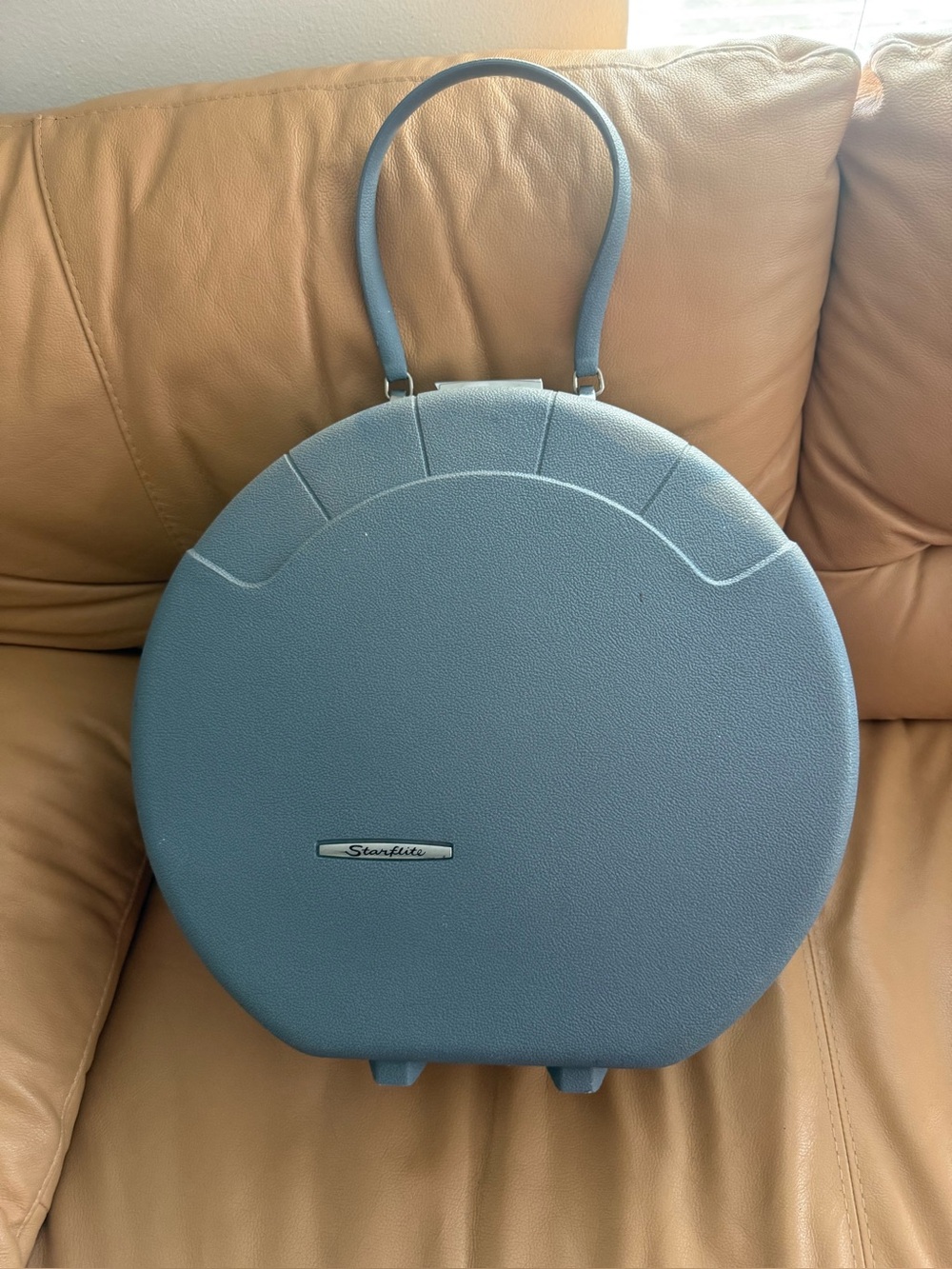 Vintage Starflite Blue Round Top-Handle Bag